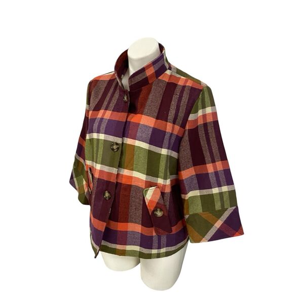 Blair Blazer Womens PM Plaid Jacket Cabin Check Career Professional Work Office - Picture 9 of 16